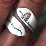 Rotkehlchen Spiralring